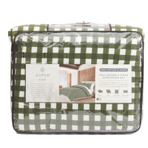 Aspen Green Checkered Comforter Set